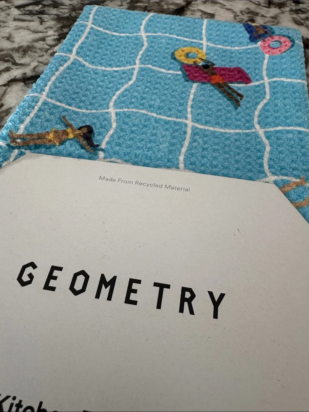 Geometry At The Pool Kitchen Tea Towel